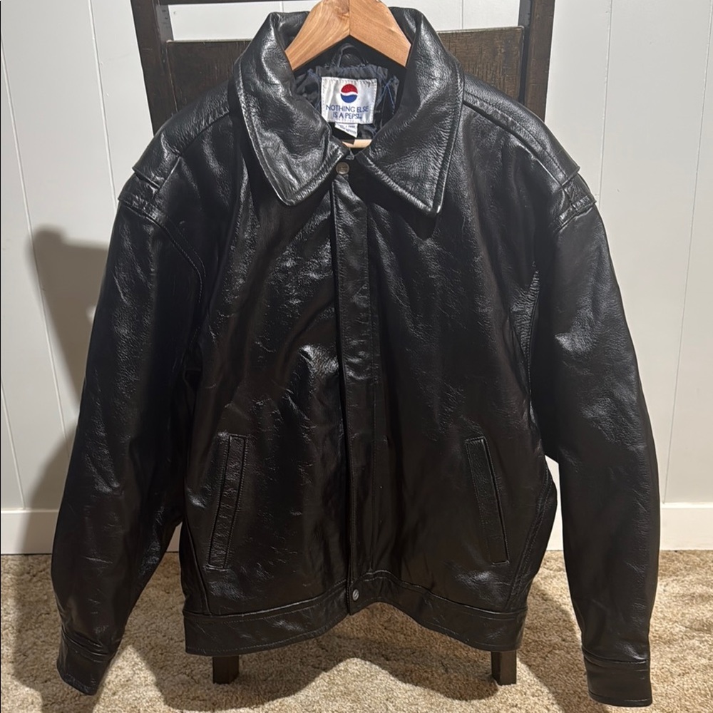 Rare “Nothing Else” Pepsi Leather Bomber Jacket – Excellent Condition